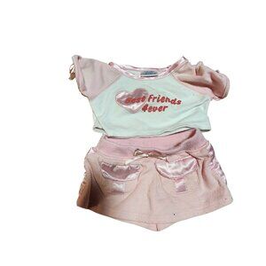 Build a Bear Best Friend Shirt Pink Skort